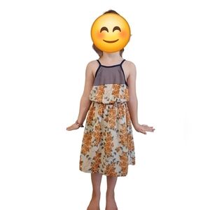 Mia Chica Orange Floral Halter Dress